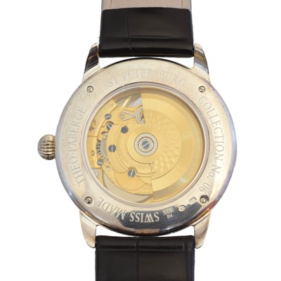 Lot 147 - A rare and limited edition Theo Fabergé St. Petersburg Collection silver watch