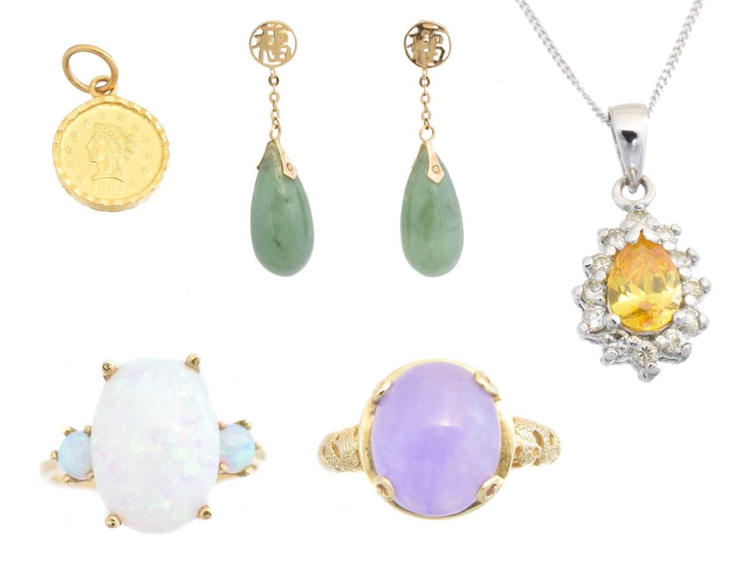 Lot 52 - A selection of gem-set jewellery