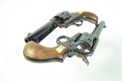 Lot 361 - Pair of blank firing 9mm Colt type single action army revolvers
