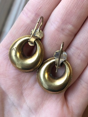 Lot 46 - A pair of Victorian drop earrings