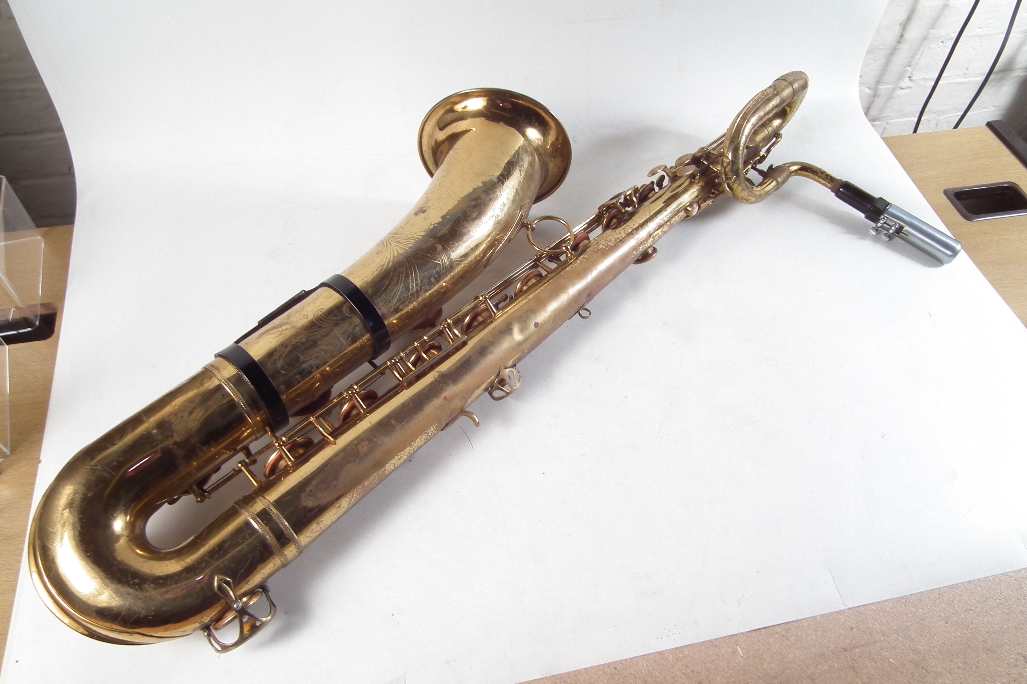 Lot 37 Selmer baritone saxophone