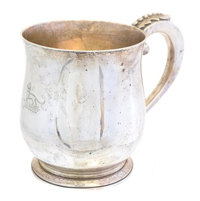 Lot 135 - A Victorian silver baluster mug