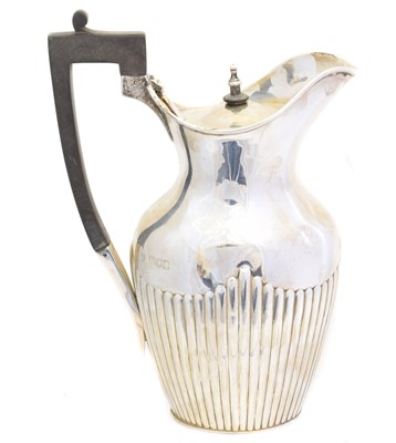 Lot 141 - A Victorian silver hot water jug