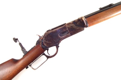 Lot 434 - Chaparral 1876 Winchester 50-95 rifle with loading accessories LICENCE REQUIRED