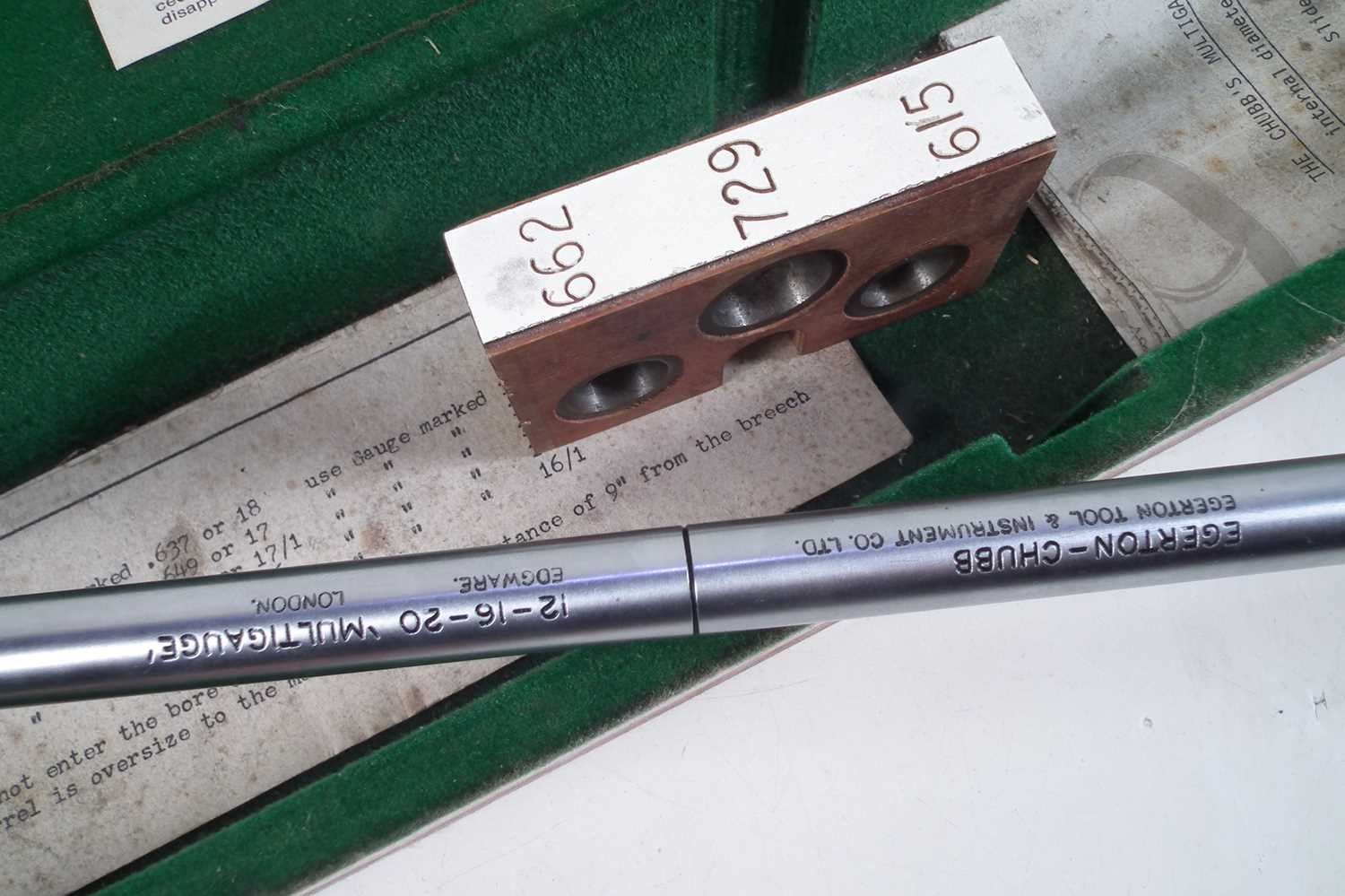 Lot 286 Egerton Chubb shotgun bore gauge