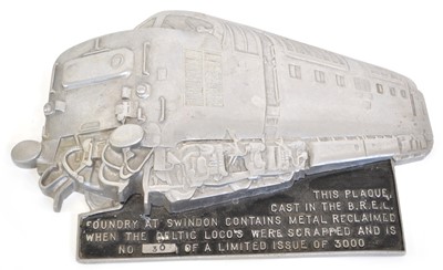 Lot 178 - Deltic Locomotive Commemorative Plaque