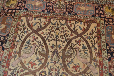Lot 323 - Isfahan picture rug, circa 1900