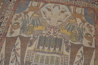 Lot 323 - Isfahan picture rug, circa 1900