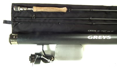 Lot 184 - Greys G-Tec fishing rod and other tackle