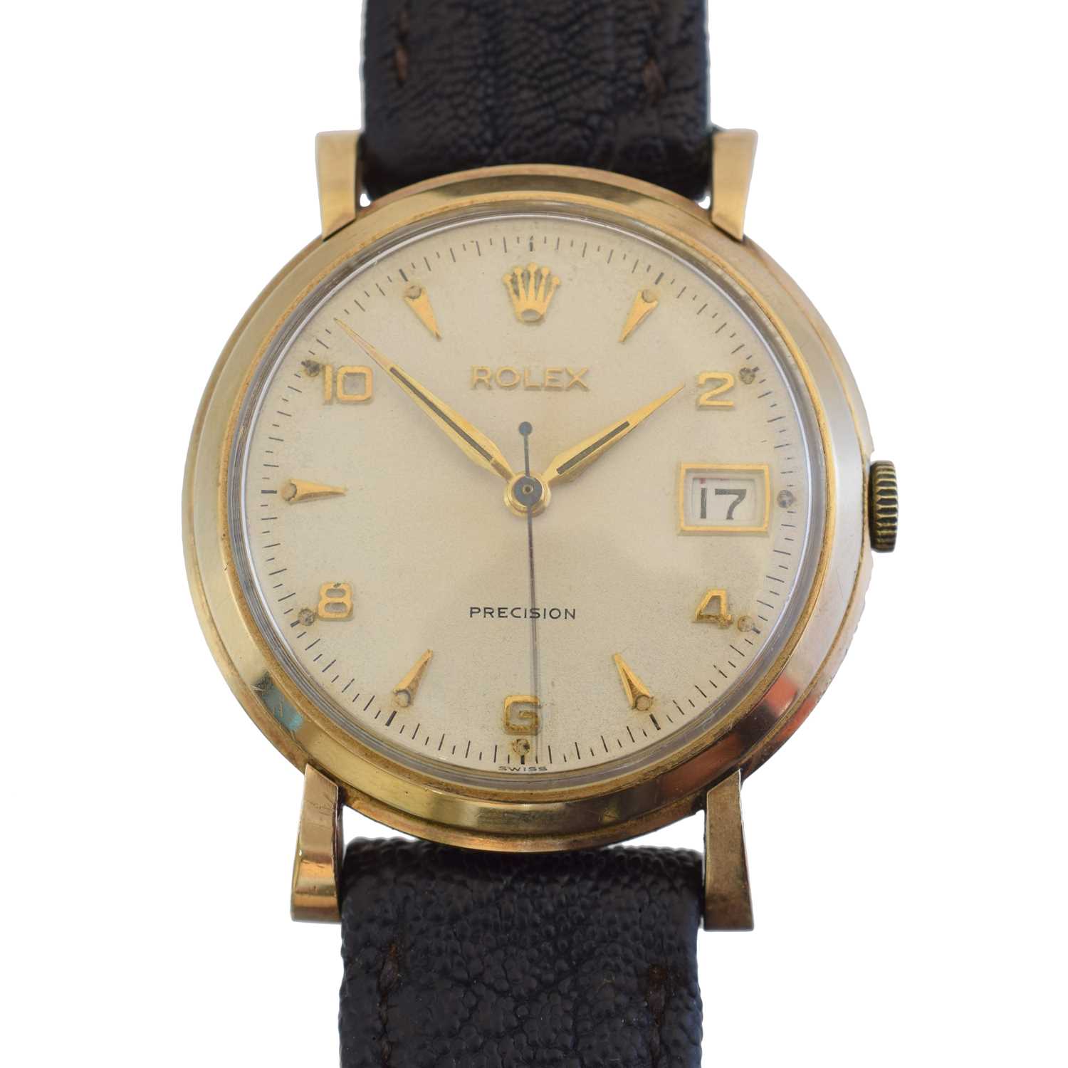 Lot 145 - A 1950s 9ct gold cased Rolex Precision wristwatch