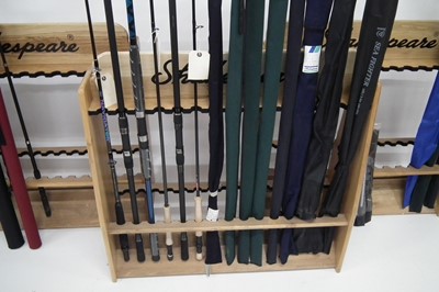 Lot 183 - Ex shop stock fishing rods and racks