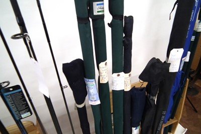 Lot 183 - Ex shop stock fishing rods and racks
