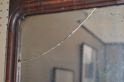 Lot 244 - Late 18th-century walnut veneered wall mirror