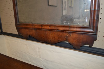 Lot 244 - Late 18th-century walnut veneered wall mirror