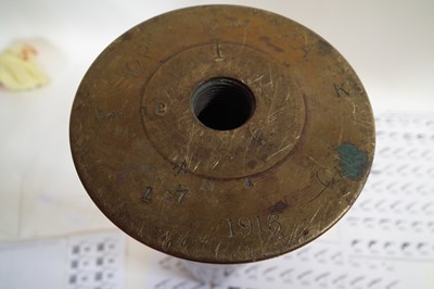 Lot 385 - Composed WW1 shell in 1918 case