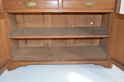 Lot 259 - Edwardian oak secretaire bookcase
