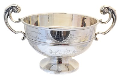 Lot 137 - An Elizabeth II silver twin handled cup