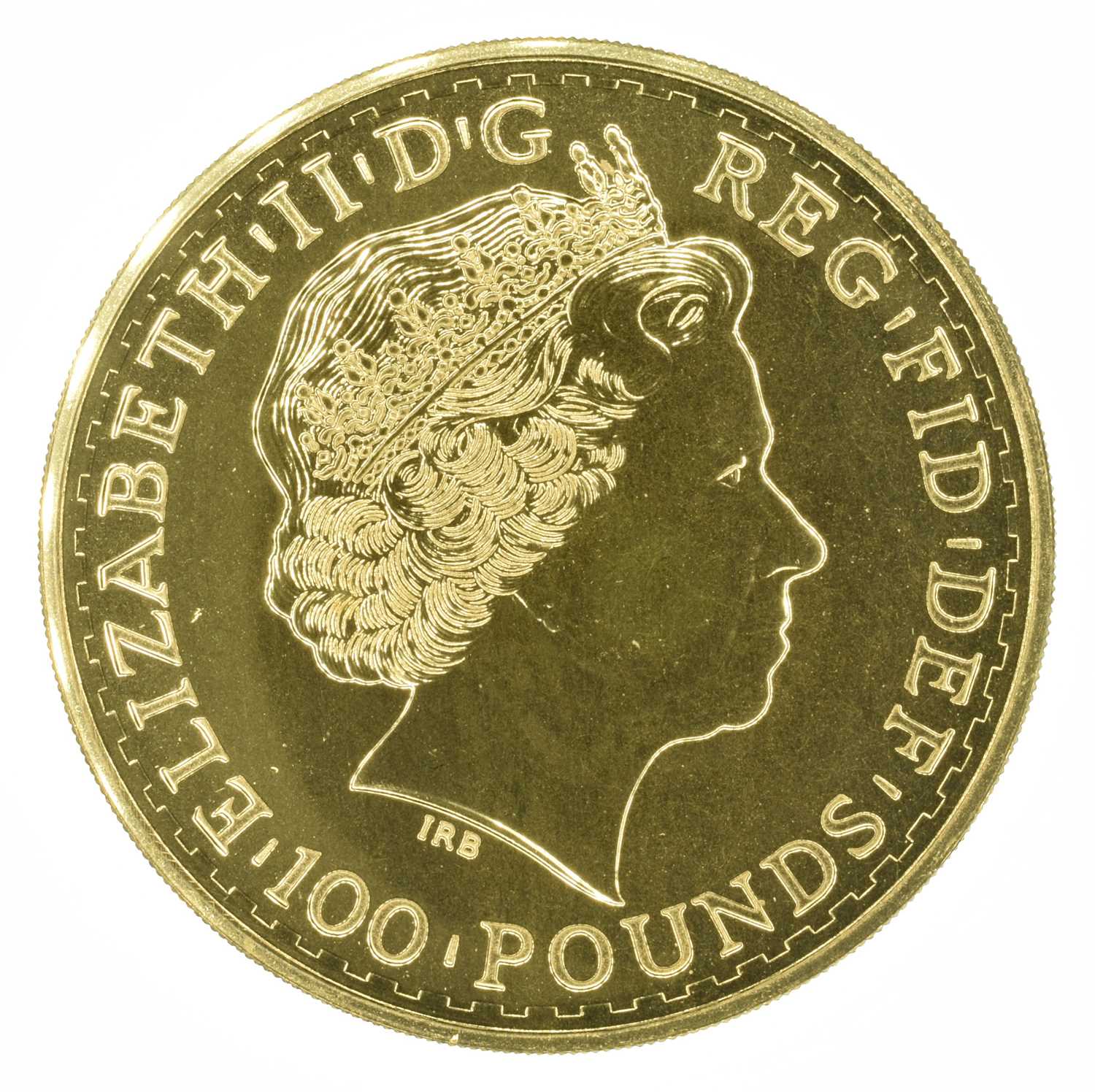 Lot 64 - Queen Elizabeth II, 2013 Gold 1oz Britannia, 100 Pounds.
