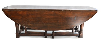 Lot 273 - 20th-century oak wake table of 18th-century design
