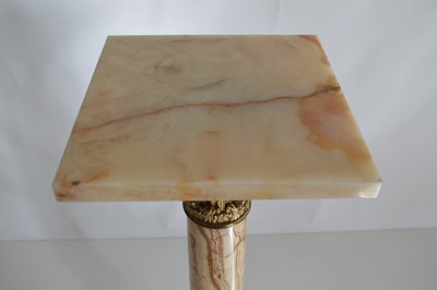 Lot 255 - Late 19th-century French alabaster and marble plant stand