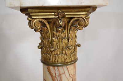 Lot 255 - Late 19th-century French alabaster and marble plant stand
