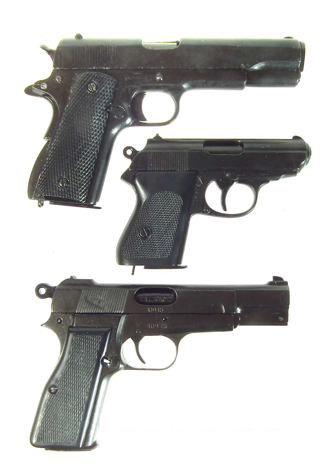 Lot 145 - Three Denix replica pistols LICENCE REQUIRED