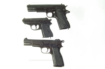 Lot 145 - Three Denix replica pistols LICENCE REQUIRED
