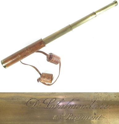 Lot 464 - Brass three drawer telescope by Cary’s