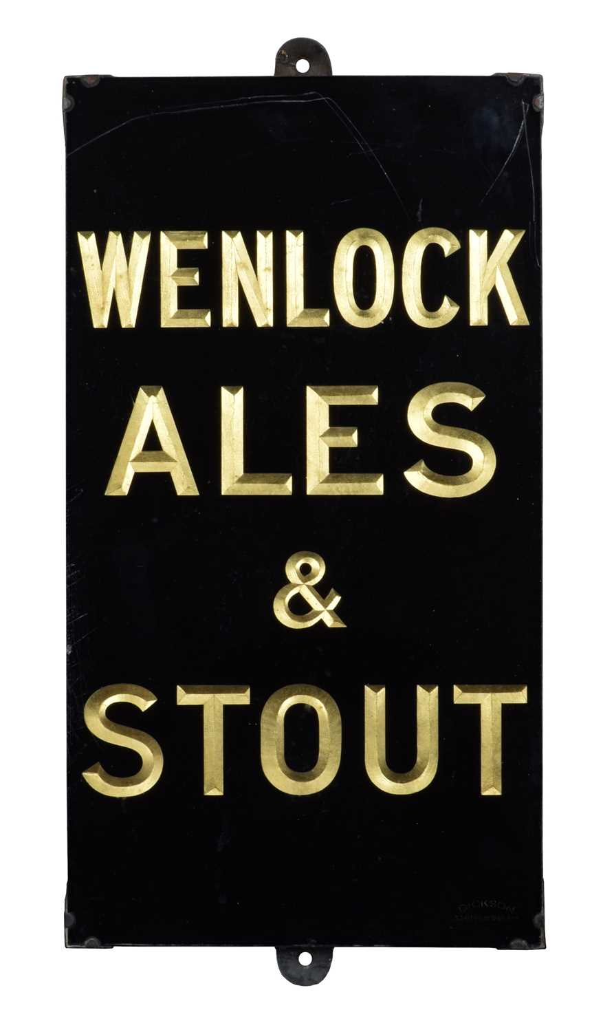 Lot 156 - Wenlock Ales & Stout Sign