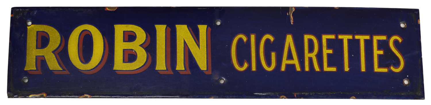 Lot 157 - Robin Cigarettes enamel sign