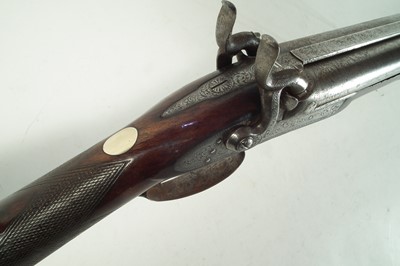 Lot 72 - Percussion double 15 bore shotgun by Armstrong