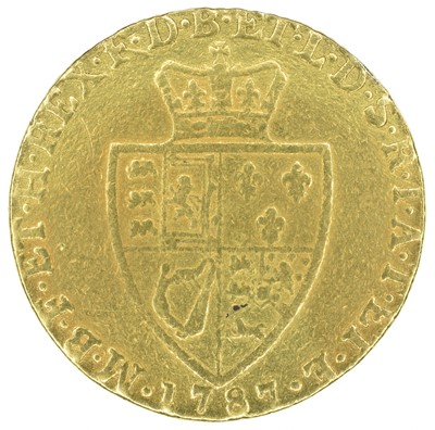 Lot 19 - King George III, Guinea, 1787, ex mount.