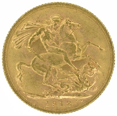 Lot 63 - King George V, Sovereign, 1918, Bombay Mint, India.