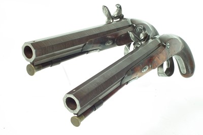 Lot 3 - Pair of flintlock Officer's pistols by Holmes