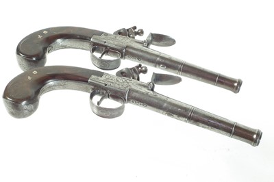 Lot 5 - Pair of flintlock pistols by J. Duncumb