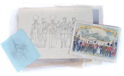 Lot 468 - Album of Charles Stadden military drawings