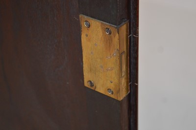 Lot 427 - George III mahogany wall hanging corner cupboard