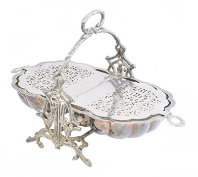 Lot 98 - A silver plated table warmer by Walker & Hall