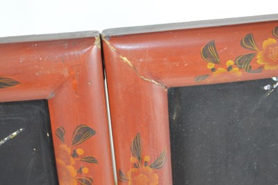 Lot 130 - Pair of Japanese lacquered wall plaques