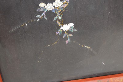 Lot 130 - Pair of Japanese lacquered wall plaques
