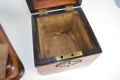 Lot 199 - Victorian inkstand and mid 19th century tea caddy