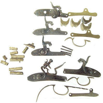Lot 349 - Collection of reproduction muzzle loader gun parts