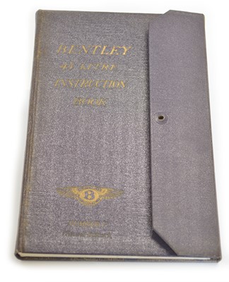 Lot 39 - Bentley 4 1/4 litre instruction book