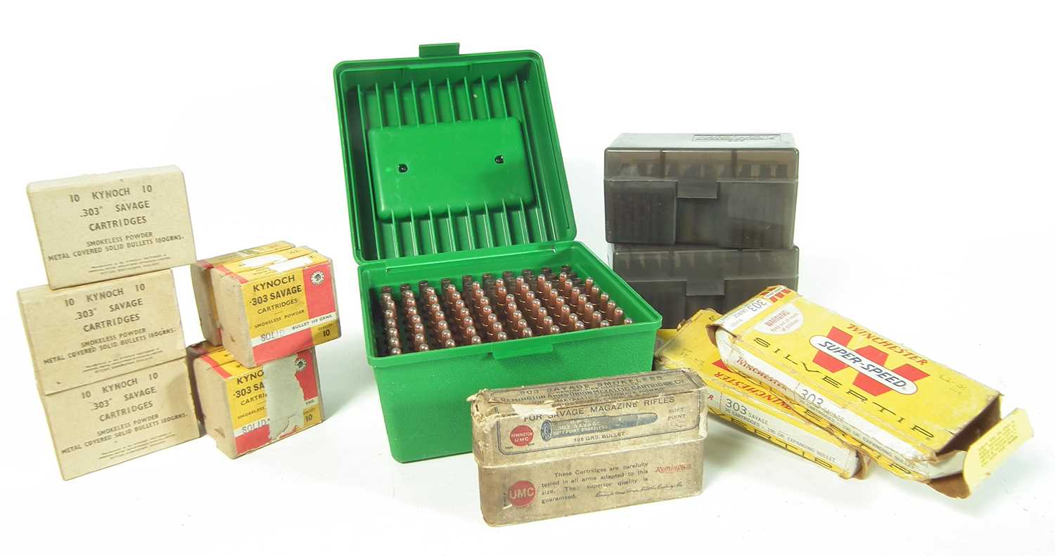 Lot 299 - .303 Savage rifle ammunition LICENCE REQUIRED