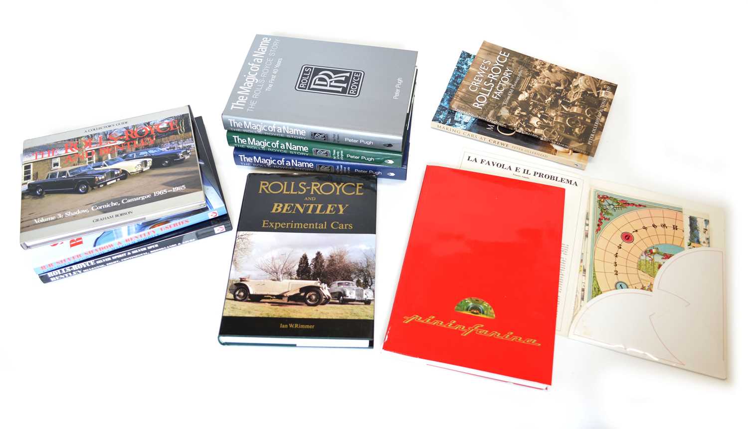 Lot 100 - A collection of 11 books and brochures on Bentley and Pininfarina