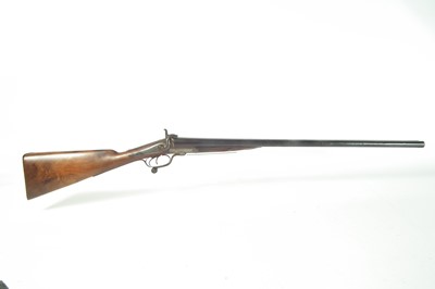 Lot 63 - Pinfire 12 bore shotgun by Mortimer