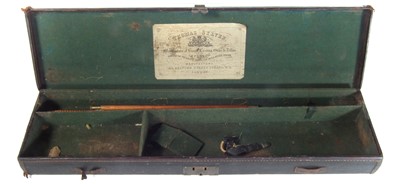Lot 336 - Canvas and leather gun case