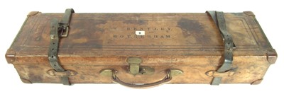Lot 334 - Manton leather case for a pair of guns