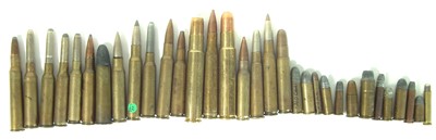 Lot 290 - Collection of thirty two inert rifle and pistol cartridges.