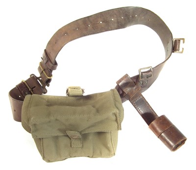 Lot 487 - Home Guard webbing pouch and 1939 Pattern belt